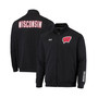 Men's Black Wisconsin Badgers Raglan Game Day Triad Full-Zip Jacket