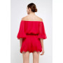 Women's Ruffled Sleeve Romper