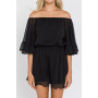 Women's Ruffled Sleeve Romper