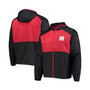 Men's Black, Scarlet Nebraska Huskers Flash Forward Hoodie Full-Zip Windbreaker Jacket
