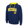 Men's Navy Michigan Wolverines Big and Tall Full-Zip Hoodie