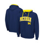 Men's Navy Michigan Wolverines Big and Tall Full-Zip Hoodie
