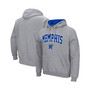 Men's Heathered Gray Memphis Tigers Arch and Logo Pullover Hoodie