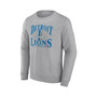 Men's Branded Heather Gray Detroit Lions Playability Pullover Sweatshirt