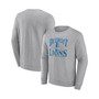 Men's Branded Heather Gray Detroit Lions Playability Pullover Sweatshirt