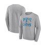 Men's Branded Heather Gray Detroit Lions Playability Pullover Sweatshirt