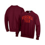 Men's Maroon Virginia Tech Hokies Arch Reverse Weave Pullover Sweatshirt