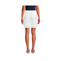 Women's High Rise Pull On Elastic Waist 10" Linen Bermuda Shorts