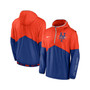 Men's Orange and Royal New York Mets Overview Half-Zip Hoodie Jacket