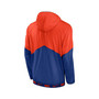 Men's Orange and Royal New York Mets Overview Half-Zip Hoodie Jacket
