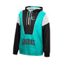 Men's Turquoise, Black Vancouver Grizzlies Hardwood Classics Highlight Reel Windbreaker Half-Zip Hoodie Jacket