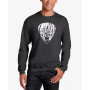 Men's Word Art Crewneck Guitar Pick Sweatshirt