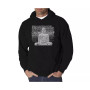 Men's Word Art Hooded Sweatshirt - Zen Buddha