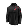 Men's Branded Black New Jersey Devils Authentic Pro Rinkside Anorak 1/4-Zip Jacket