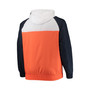 Men's Orange, Navy Chicago Bears Big and Tall League Raglan Quarter-Zip Hoodie