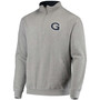 Men's Heather Gray Georgetown Hoyas Tortugas Logo Quarter-Zip Jacket