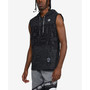 Men's Big and Tall Sleeveless Word Block Hoodie
