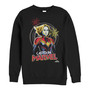 Marvel Men's Captain Marvel Hand Drawn Portrait, Crewneck Fleece
