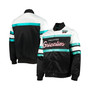 Men's Black Vancouver Grizzlies Hardwood Classics Script Satin Full-Snap Jacket
