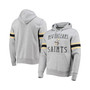 Men's '47 Heather Gray New Orleans Saints Double Block Throwback Pullover Hoodie