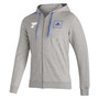 Men's Heathered Gray St. Louis Blues 3-Stripe Tape Full-Zip Track Jacket