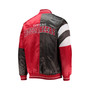 Men's Red, Black Tampa Bay Buccaneers Leader Varsity Satin Full-Snap Jacket