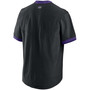 Men's Black, Purple Colorado Rockies Authentic Collection Short Sleeve Hot Pullover Jacket