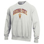 Men's Heathered Gray Arizona State Sun Devils Arch Over Logo Reverse Weave Pullover Sweatshirt