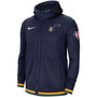 Men's Navy Utah Jazz 75th Anniversary Performance Showtime Hoodie Full-Zip Jacket