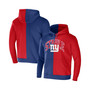 Men's NFL X Staple Blue, Red New York Giants Split Logo Pullover Hoodie