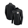 Men's Branded Black Pittsburgh Steelers Tough Minded Quarter-Zip Top