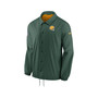 Men's Green Green Bay Packers Sideline Coaches Performance Full-Snap Jacket