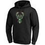Men's Black Milwaukee Bucks Primary Team Logo Pullover Hoodie