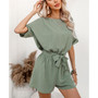 Women's Ilaria Belted Boat Neck Romper