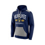 Men's Branded Navy, Gray Milwaukee Brewers Chip In Team Pullover Hoodie