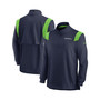 Men's College Navy Seattle Seahawks 2021 Sideline Coaches Repel Quarter-Zip Jacket