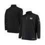 Men's Black Michigan Wolverines OHT Military-Inspired Appreciation Big and Tall Quarter-Zip Jacket