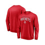 Men's Branded Red Houston Rockets Game Time Arch Pullover Sweatshirt