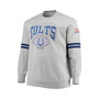 Men's Heathered Gray Indianapolis Colts Big and Tall Allover Print Pullover Sweatshirt