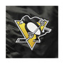 Men's Black and Gold Pittsburgh Penguins The Leader Varsity Satin Full-Snap Jacket