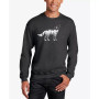 Men's Howling Wolf Word Art Crew Neck Sweatshirt
