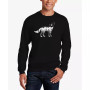 Men's Howling Wolf Word Art Crew Neck Sweatshirt