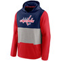 Men's Navy and Red Washington Capitals Prep Color Block Pullover Hoodie