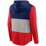 Men's Navy and Red Washington Capitals Prep Color Block Pullover Hoodie