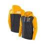 Men's Branded Heathered Charcoal, Heathered Gold Pittsburgh Pirates Blown Away Full-Zip Hoodie