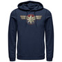 Marvel Men's Captain Marvel Chest Logo Costume, Pullover Hoodie