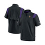 Men's Black Minnesota Vikings Sideline Coaches Short Sleeve Quarter-Zip Jacket