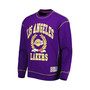 Men's Purple Los Angeles Lakers Peter French Terry Pullover Crew Sweatshirt