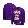 Men's Purple Los Angeles Lakers Peter French Terry Pullover Crew Sweatshirt
