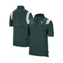 Men's Green Michigan State Spartans 2021 Coaches Short Sleeve Quarter-Zip Jacket